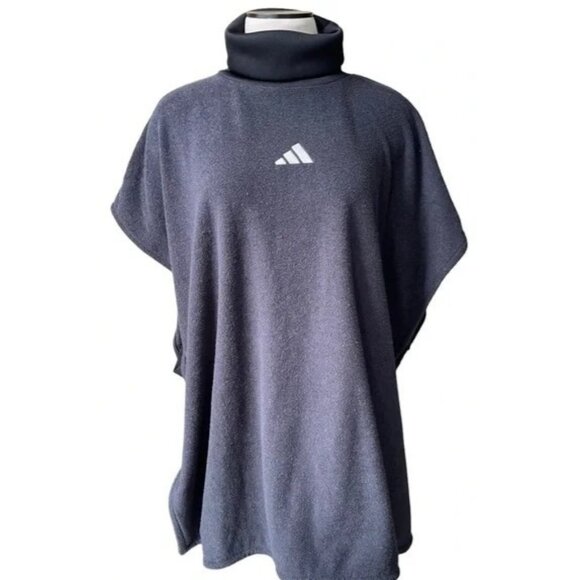 Adidas SLCT Poncho Womens Basketball Turtleneck Top Black Large - Picture 1 of 9